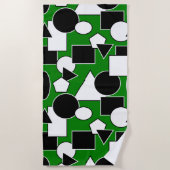 Serviette De Plage Green Bauhaus Collage (Devant)