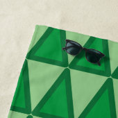 Serviette De Plage Green Beach Towel Nom de plage Customisé (En situation)