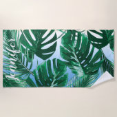 Serviette De Plage Green Custom Tropical Island Vacances Party (Devant)