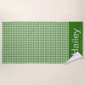 Serviette De Plage Green Gingham (Devant)