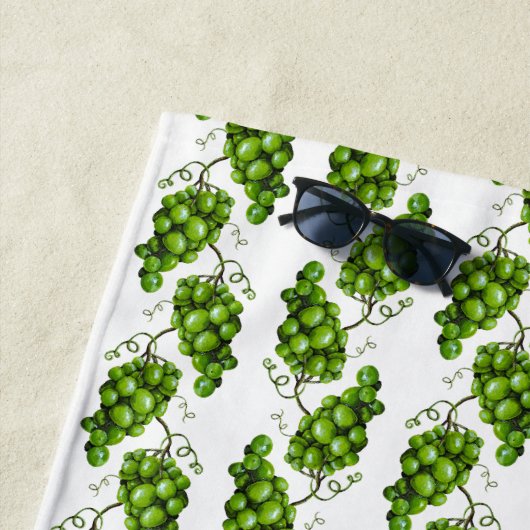Serviette de plage Green Grapes (En situation)