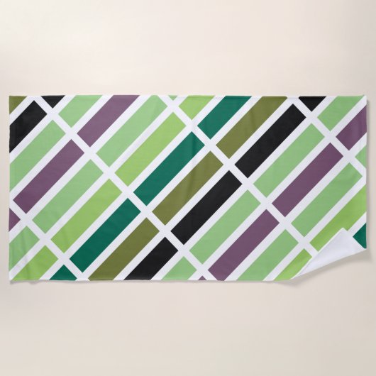 Serviette De Plage Green purple Black Hues (Devant)
