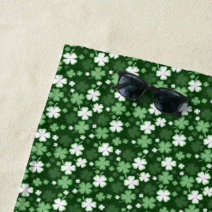 Serviette De Plage Green Shamrock