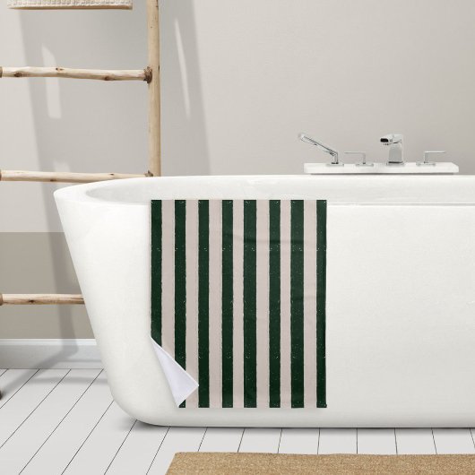 Serviette De Plage Green striped beach towel