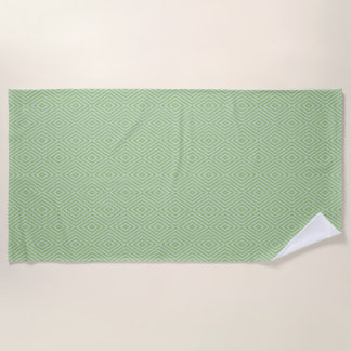 Serviette De Plage Green Stripes Squash Pattern