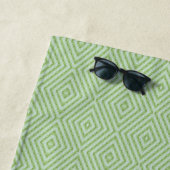 Serviette De Plage Green Stripes Squash Pattern (En situation)