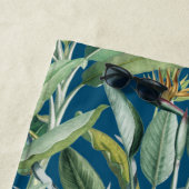 Serviette De Plage Green Tropical Jungle Banana Tree Strelitzia (En situation)