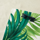 Serviette De Plage Green Tropical Palm Banana Monstera Feuille (En situation)