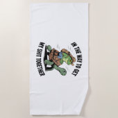 Serviette De Plage Grenouille avec tortue à cheval Casquette (Devant)