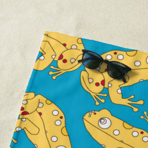 Serviette De Plage Grenouille jaune
