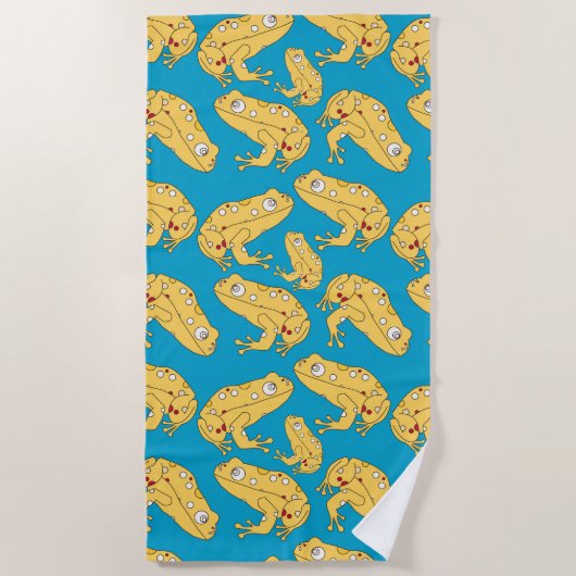 Serviette De Plage Grenouille jaune (Devant)