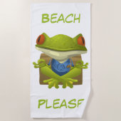 Serviette De Plage Grenouille méditante (Devant)