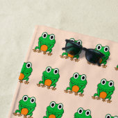Serviette De Plage Grenouille verte (En situation)