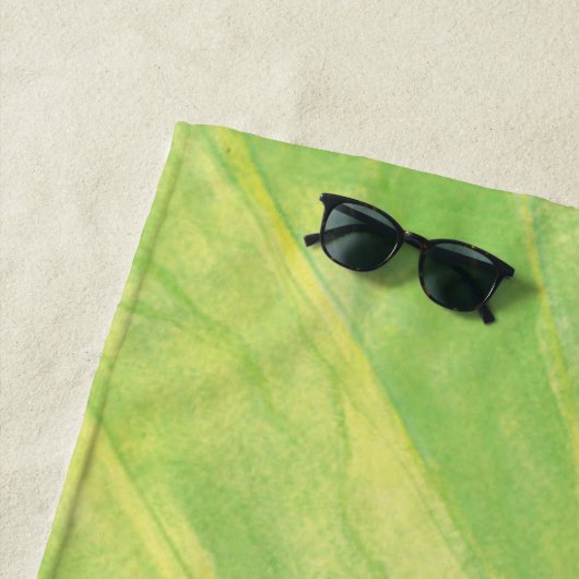 Serviette De Plage Grenouille verte sous Pad Lily (En situation)