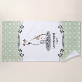 Serviette De Plage Greyhound Maman (fawn white) Mignonne Chien Maman (Devant)