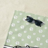 Serviette De Plage Greyhound Maman (fawn white) Mignonne Chien Maman (En situation)