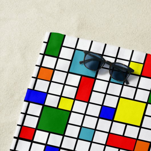 Serviette De Plage Grille Bauhaus (En situation)