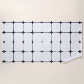 Serviette De Plage Grille Naturelle Blanc Cassé (Devant)