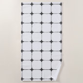 Serviette De Plage Grille Naturelle Blanc Cassé (Devant)