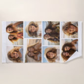 Serviette De Plage Grille photo minimal 8 - Blanc (Devant)