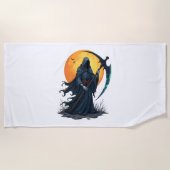 Serviette De Plage Grim Reaper avec Scythe - Scandale Chemise Hallowe (Devant)