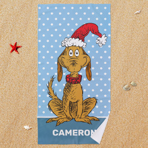 Serviette De Plage Grinch Classique   Max - Chapeau de Père Noël