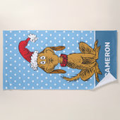 Serviette De Plage Grinch classique | Max - Santa Hat (Devant)