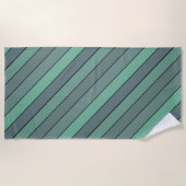 Serviette De Plage Gris Et Vert D'Hiver Sur Papier Aquarelle (Devant)