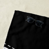 Serviette De Plage Gris Zigzag, Gris Chevron, Motif Zigzag, Rose (En situation)