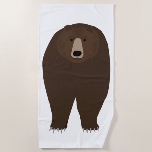 Serviette de plage Grizzly Bear (Devant)