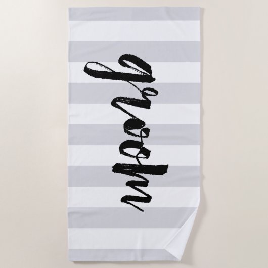 Serviette De Plage Groom | Gris (Devant)