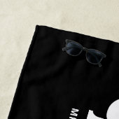 Serviette De Plage Groom Noir Et Blanc Hubby (En situation)