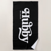 Serviette De Plage Groom Noir Et Blanc Hubby (Devant)