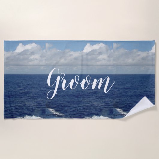 Serviette de plage Groom Ocean Waves (Devant)