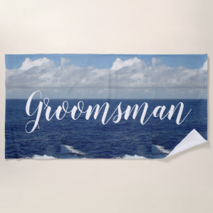 Serviette De Plage Groomsman Ocean Waves Beach Towne