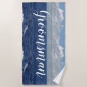 Serviette De Plage Groomsman Ocean Waves Beach Towne (Devant)
