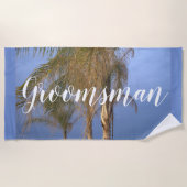 Serviette De Plage Groomsman Palm Trees Beach Towne (Devant)