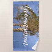 Serviette De Plage Groomsman Palm Trees Beach Towne (Devant)