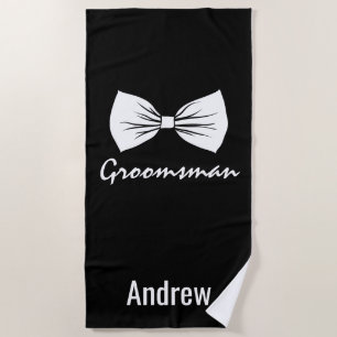 Serviette De Plage Groomsman personnalisé