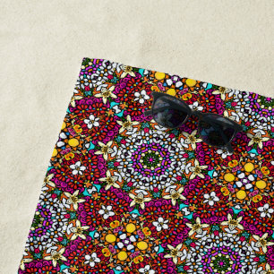 Serviette De Plage Groovy Heavenly Flower Power