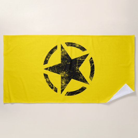 Serviette De Plage Gros Grunge Star Style détendu sur (Devant)