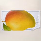 Serviette De Plage Gros Mango, Fruit Sucré et Nom (Devant)