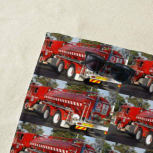 Serviette De Plage Gros Moteur de feu rouge,