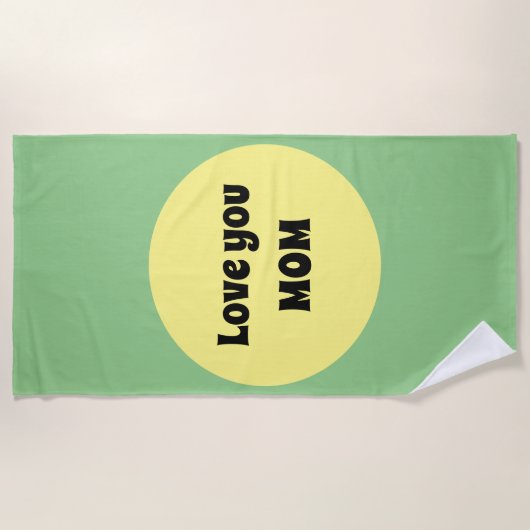 Serviette De Plage Gros point jaune (Devant)