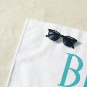 Serviette De Plage Grosse Soeur Tea personnalisé Texte personnalisé (En situation)