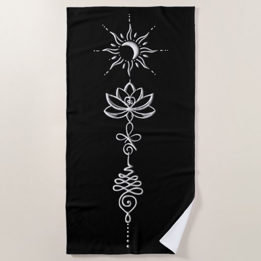 Serviette De Plage Groupe Silver Unalome (Devant)