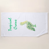 Serviette De Plage Grue tropicale (Devant)