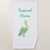 Serviette De Plage Grue tropicale (Devant)