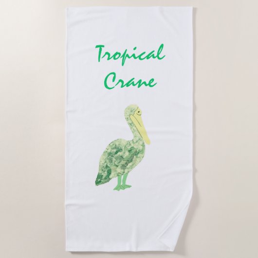 Serviette De Plage Grue tropicale (Devant)