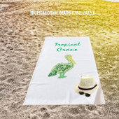 Serviette De Plage Grue tropicale